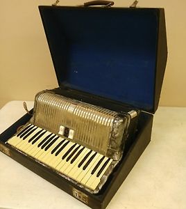 Vintage Smoke Gray Warnke Accordion with case - FREE SHIPPING