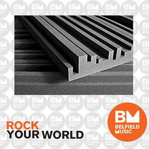 Auralex 2'' Studiofoam Metro 2' x 4' Panels - Charcoal x 12  - Belfield Music