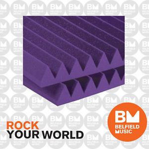 Auralex 2'' Studiofoam Wedge 2' x 4' Panels - Purple x 12  - Belfield Music