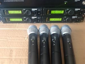 Upgraded Shure ULXP4 wireless mic system With 4 Beta 87 Mic's