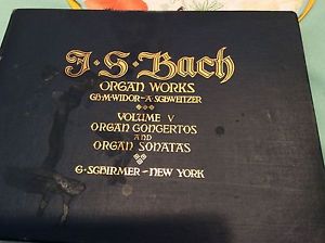 J.S. Bach. Organ Works. Ch-M Widor. A. Schweitzer. Volume V. Music book. 1913