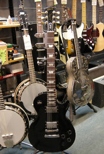 1996 Gibson Les Paul Studio Gloss Ebony Electric Guitar--Repaired Headstock