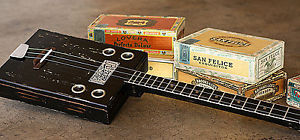 1937 Aviator Cigar Box 3 String guitar Blues Dobro akustische E slide gitarre