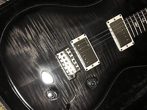 PRS Custom 22 Figured Top 2016 - Charcoal Burst with Pattern Regular Neck