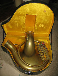 Bb SOUSAPHONE & CASE, tuba, brass bass, helicon, bombardon etc
