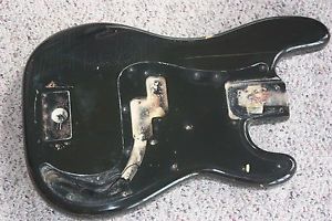 1977 1978 1979 1980 Fender Precision bass body original black 5 lb 7 oz