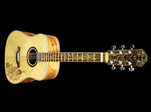 Blueberry  New Handmade Dreadnought Guitar "Celtic" + Warranty & Hard Case
