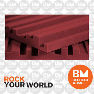Auralex 2'' Studiofoam Metro 2' x 4' Panels - Burgundy x 12  - Belfield Music