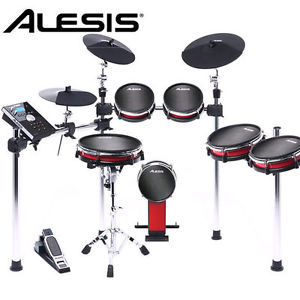 Alesis Crimson Mesh Head 6pce Electronic Drum Kit  Drumset with cymbals