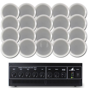 20x Bosch Ceiling Speakers 100v Line Amplifier Background Music System UK Stock