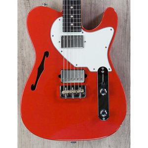 Suhr Alt T Pro Semi-Hollow Guitar, Dakota Red, Rosewood Fretboard, Thornbuckers