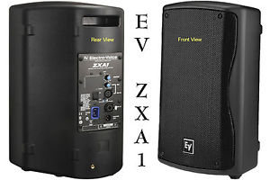 EV ZXA1 1600w Active Powered Built-in Mixer Ultralight Compact PA Speaker Pair