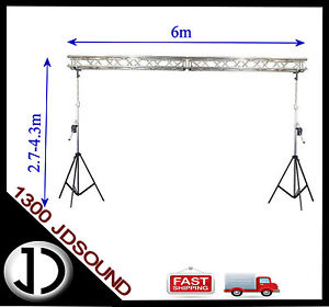 6m x 4m 290mm box truss Truss stand - Heavy duty winch up lighting truss NEW