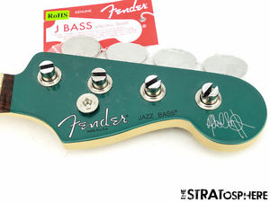 Fender American Adam Clayton Jazz BASS NECK & TUNERS USA Rosewood Sherwood Green