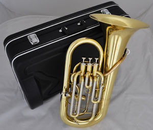 professional Gold Lacquer 3+1 Piston Euphonium JINBAO Brand horn Bb Key w/Case