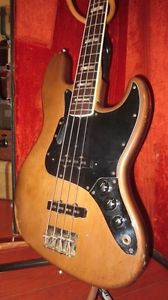 Vintage 1974 Fender Jazz Bass J Bass Mocha 4 Bolt w/ Original Case Plays Great