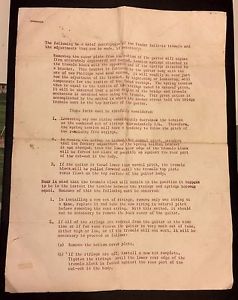 Original 1954-55 Fender Stratocaster Instruction Sheet - Manual *Extremely Rare*
