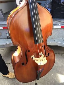 Beautiful 1973 Laurence Lamay 3/4 Acoustic Upright Bass With Gage Hard Case