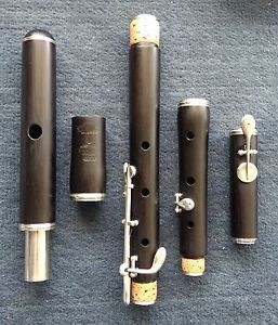 Beautiful antique 19th french ebony flute 5 keys Couesnon - Plays well A=440Hz
