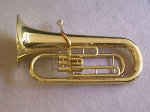 YAMAHA YEP 201 BRASS BARITONE 3VALVE W/YAMAHA 48 MOUTH PIECE & HARDCASE # 309345