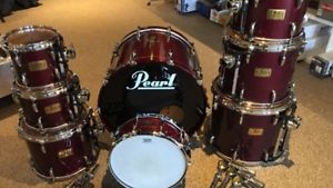 90's Pearl Masters 8 Pc All Maple Shell Pack With Snare... Absolutely Stunning!