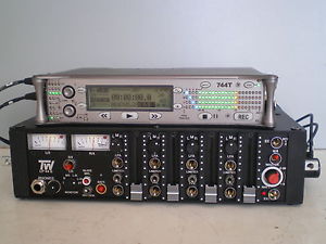 Sound Devices 744T Recorder, TW-LP44s 4in/4out Field Mixer, Cables Bag Batteries