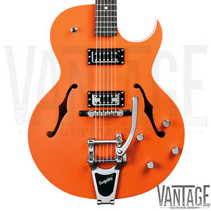 New! The Loar LH-306T Thin Hollowbody Archtop Retro Electric Guitar w/ Bigsby