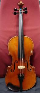 4/4 C.F. Schuster & Sons c. 1900 Violin Old Fine copy of Guarneri 1 Piece Back