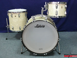 Ludwig USA Classic Maple "Pro Beat" Set in "Vintage White Marine"  -  24,13,16"