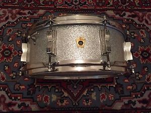 Stunning 1965 Silver Sparkle 5x14 LUDWIG JAZZ FESTIVAL w/ Nickel Hardware