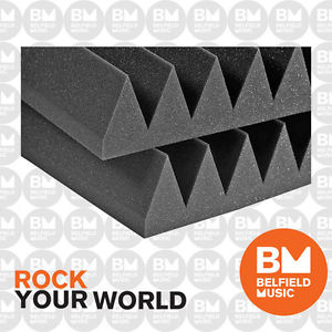 Auralex 2'' Studiofoam Wedge 2' x 4' Panels - Charcoal x 12  - Belfield Music