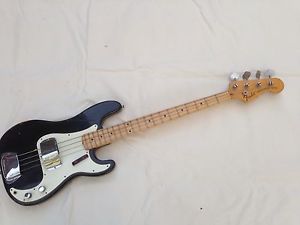 1973 Fender Precision Bass Vintage Electric P-Bass Black USA OHSC