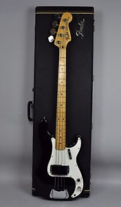 1973 Fender Precision Vintage American Electric Bass Guitar Black Finish w/OHSC
