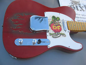 Fits Fender  SIXKILLER-TELE 52 RI  Red Rat Fink. Flame Maple neck