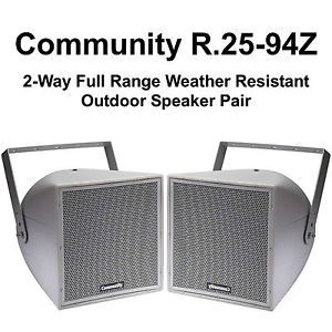 COMMUNITY R.25-94Z in Black or White 2-Way Full-Range Weather Resistant Speaker
