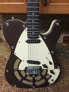 Rare Lindert original made in USA Locomotive T Electric Guitar, Thumbs Up Tele
