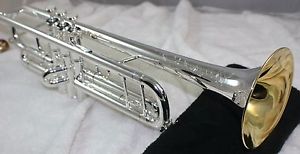 1980 SILVER BACH STRADIVARIUS TRUMPET GOLD WASH BELL 190489