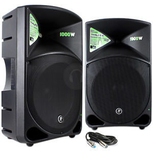 2x Mackie Thump 15" Speakers Cable Bar Club Band Gig Monitors 2000W UK Stock