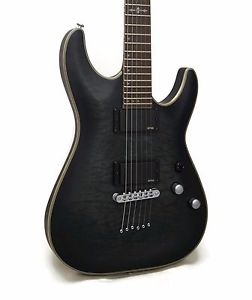 Schecter Guitar Research C-1 Platinum Electric Guitar - See-Thru Black Satin