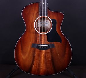 2016 Taylor 224ce Deluxe Koa Edgeburst ES2 Grand Auditorium Guitar #6462