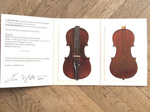 Violin F. BERTUCCI, ROMA circa 1935, ERIC BLOT CERTIFICATE italian old