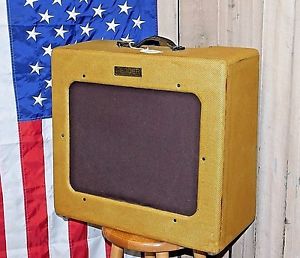 Vintage 1951 Fender Bassman Tweed 1x15 T.V. Front Panel 90% Original! NO RESERVE