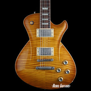 Hartung Guitars Embrace Worntage Classic in Nitro Teaburst Aged Flametop Guitar