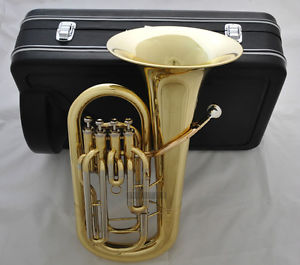 Professional Gold 4 Piston Euphonium Bb Hron Cupronickel Tuning Pipe Brand new