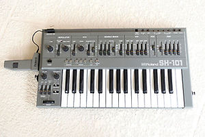Roland Sh-101 Gray Rare Vintage Analog Synthesizer SH101 Synth Bag MG-1 mod grip