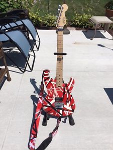 EVH Red Black and White Striped Series Guitar