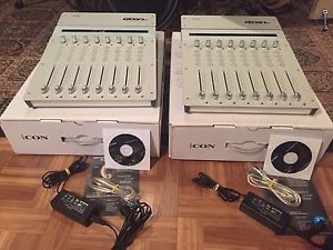 a pair of ICON Digital QCon EX Expansion Controllers for Qcon Pro