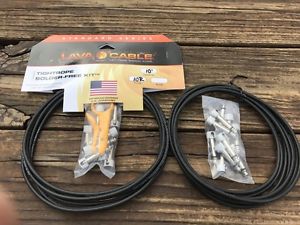 LAVA Solder-Free XL Pedalboard Kit 20ft BLACK Cable 20 RA VERSION 2 (V2) PLUGS