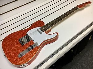 2015 G&L USA ASAT Classic CUSTOM Orange METAL Flake ELECTRIC Guitar w/ OHSC +