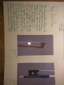 H. R. Pfretschner Violine / Geige Bogen mit Gutachten aus 1890-1900 Geigenbogen